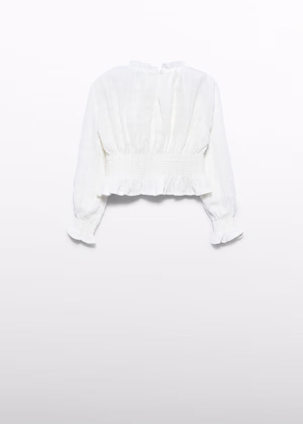 ABEL & LULA Blusa Chiffon Crema Autunno-Inverno