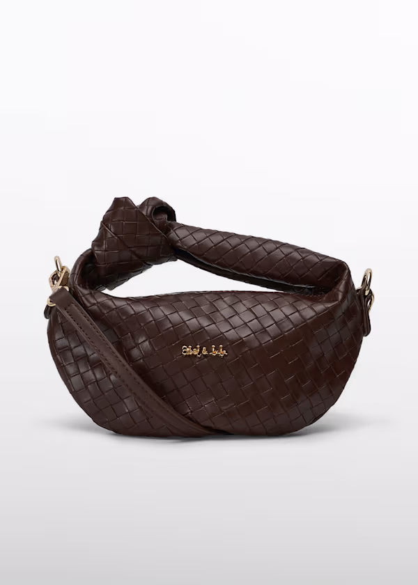 ABEL & LULA Borsa Ecopelle Intrecciata Tartufo Autunno-Inverno