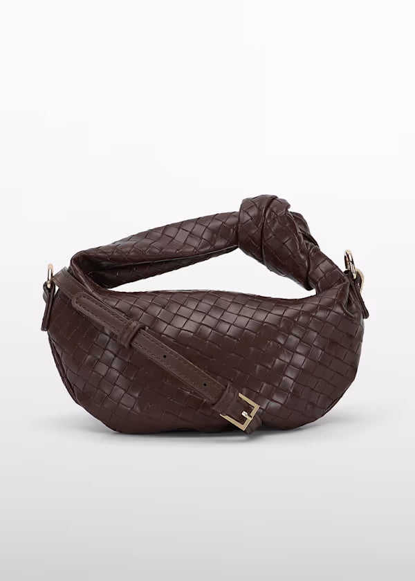 ABEL & LULA Borsa Ecopelle Intrecciata Tartufo Autunno-Inverno