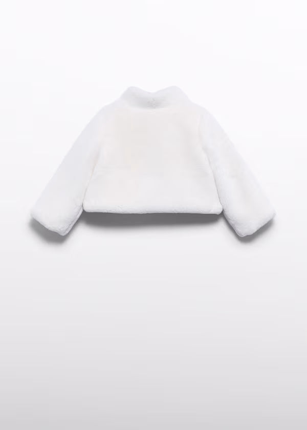ABEL & LULA Cappottino Cerimonia Eco-pelliccia Baby Panna Autunno-Inverno