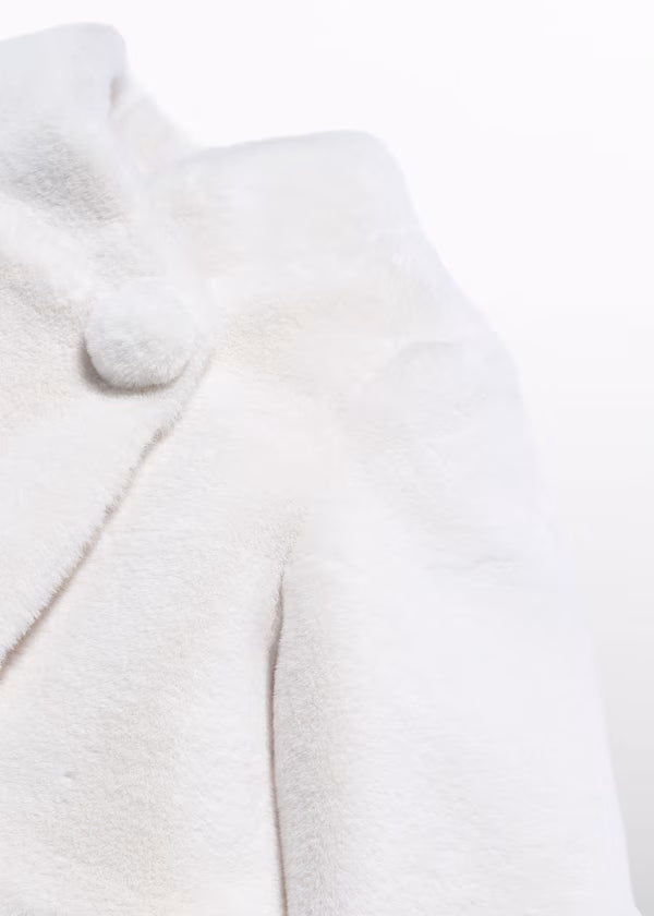ABEL & LULA Cappottino Cerimonia Eco-pelliccia Baby Panna Autunno-Inverno