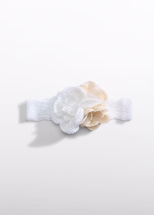 ABEL & LULA Fascia Cerimonia Pizzo Fiore Panna-Beige Autunno-Inverno