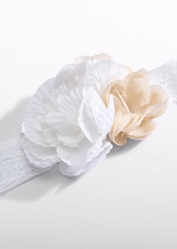 ABEL & LULA Fascia Cerimonia Pizzo Fiore Panna-Beige Autunno-Inverno