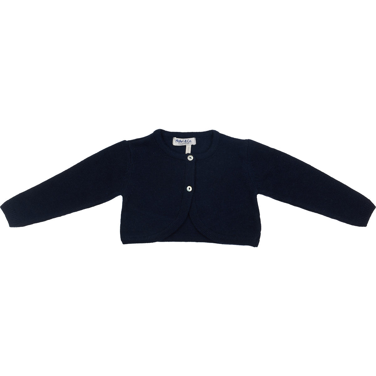 MALVI & CO. Bolero in Lana e Cashmere Blu Navy Autunno-Inverno