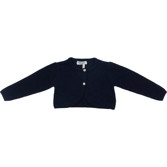 MALVI & CO. Bolero in Lana e Cashmere Blu Navy Autunno-Inverno