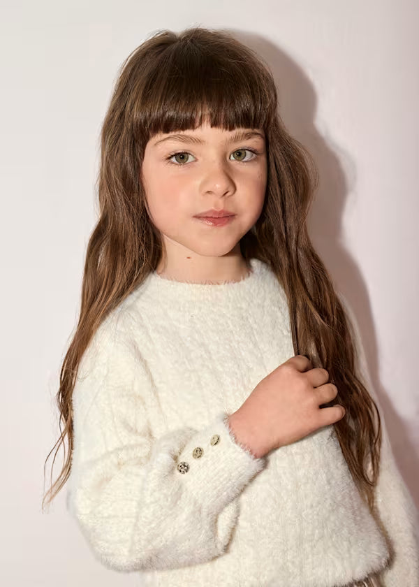 ABEL & LULA Maglia Trecce Panna Autunno-Inverno