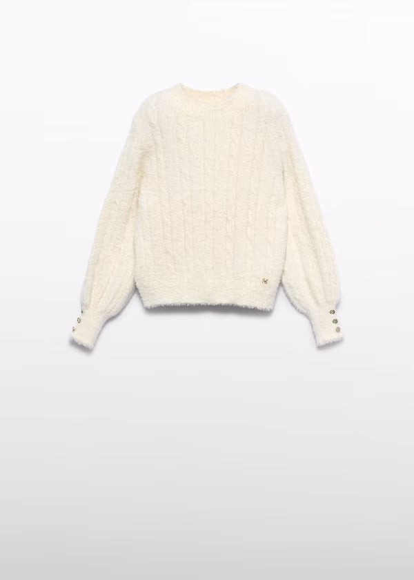 ABEL & LULA Maglia Trecce Panna Autunno-Inverno