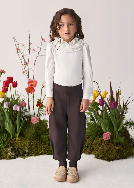 ABEL & LULA Pantalone Twill Tortora Autunno-Inverno