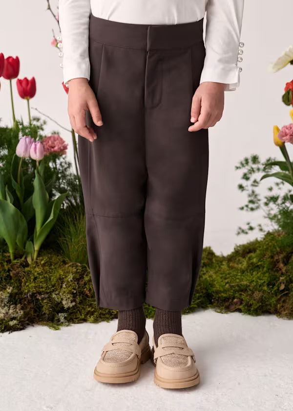 ABEL & LULA Pantalone Twill Tortora Autunno-Inverno