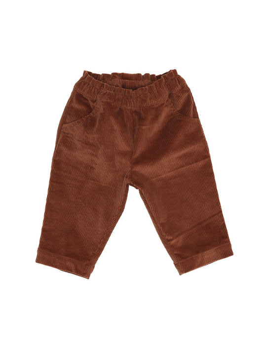 MALVI & CO. Isi Boy Pantaloni Velluto Righe Nocciola Autunno-Inverno