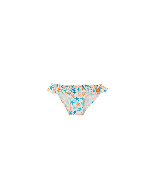 TUTTO PICCOLO Costume Slip Fantasia Stelle Marine Arancio-Turchese Primavera-Estate