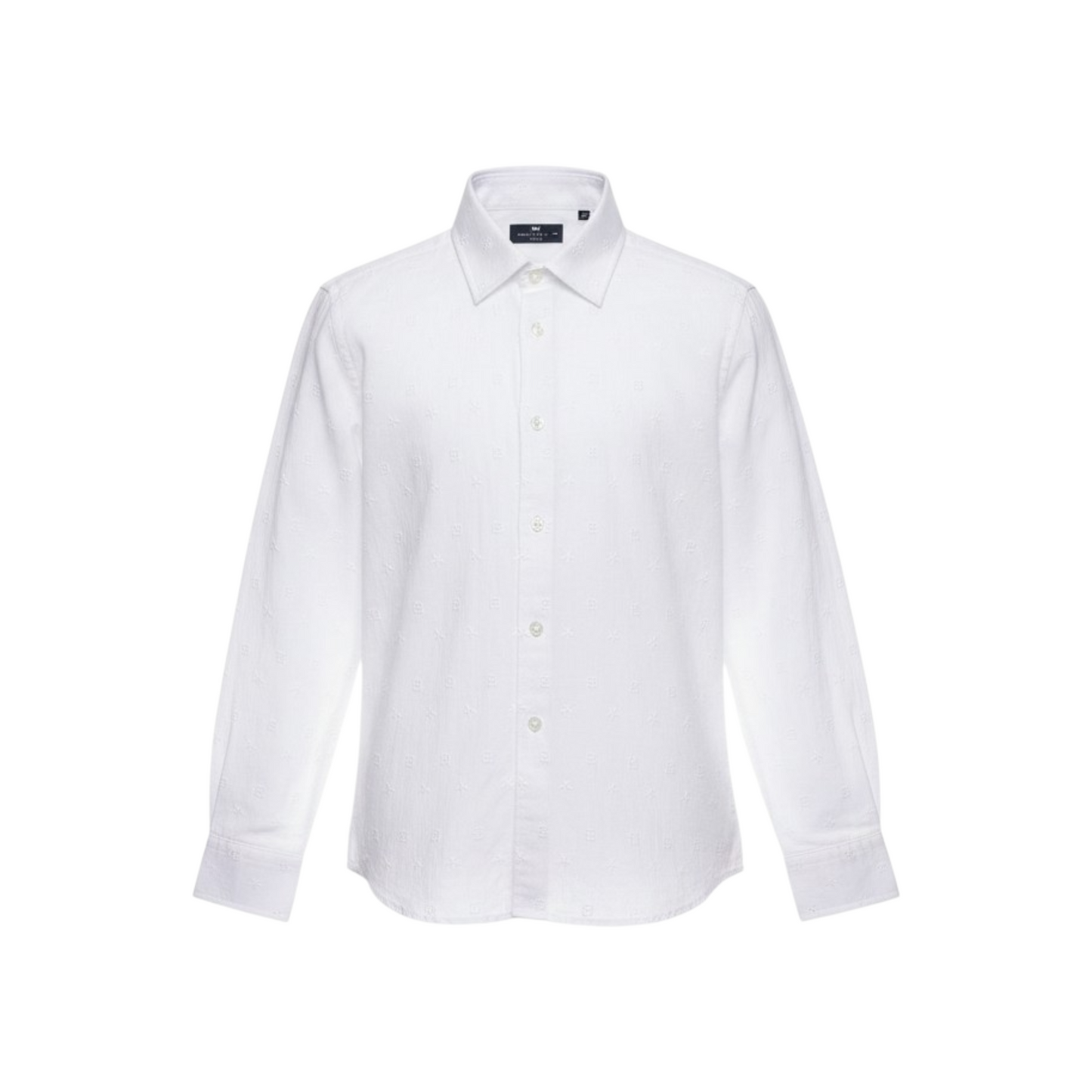 MANUELL & FRANK Completo Cerimonia 5 Pezzi Lino Bianco-Cielo Primavera-Estate