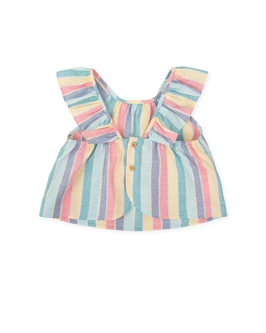 TUTTO PICCOLO Completo 2 Pezzi Top+Gonna Multicolore Primavera-Estate
