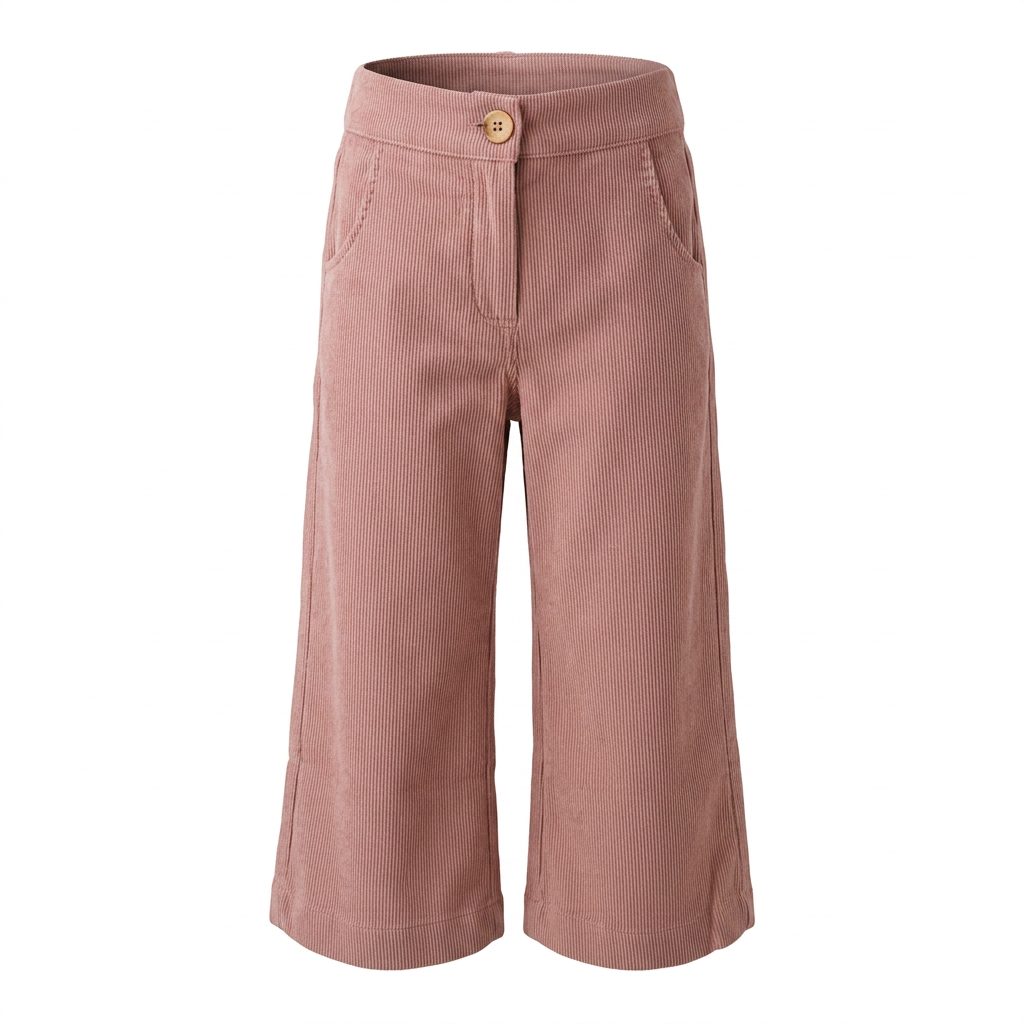 COCCODE' Pantaloni Velluto Millerighe Rosa Polvere Autunno-Inverno