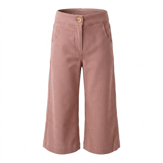 COCCODE' Pantaloni Velluto Millerighe Rosa Polvere Autunno-Inverno