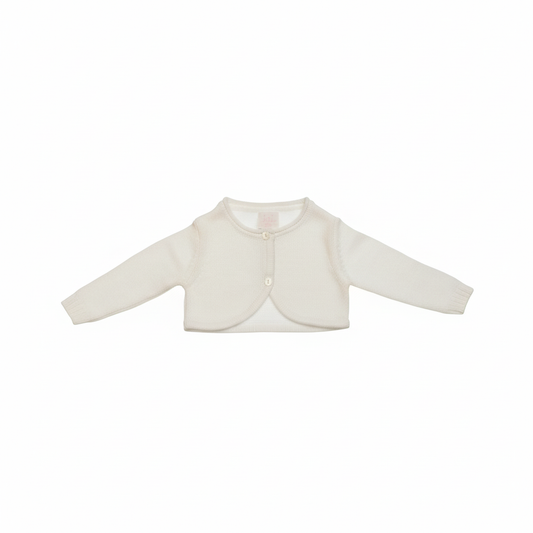 MALVI & CO. Isi Bolero Baby Cotone Bianco Primavera-Estate