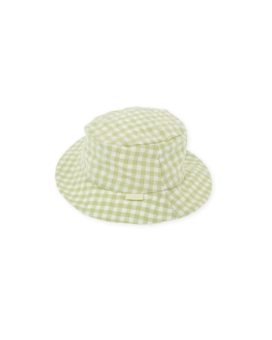 TUTTO PICCOLO Cappellino Baby Fantasia Vichy Verde Lime-Bianco Primavera-Estate