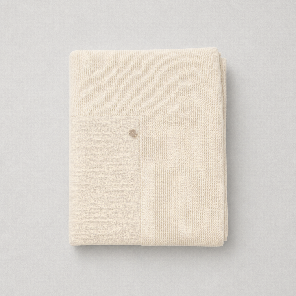 PAZ RODRIGUEZ Coperta Lana Merino Extrafine Panna Autunno-Inverno