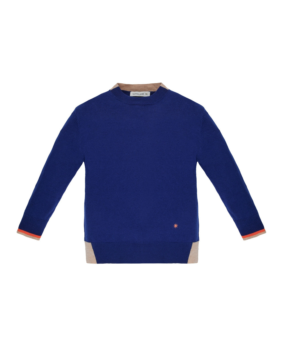 MANUEL RITZ Maglia Girocollo Boy Indaco Autunno-Inverno