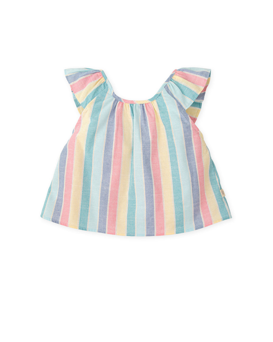 TUTTO PICCOLO Completo 2 Pezzi Top+Gonna Multicolore Primavera-Estate