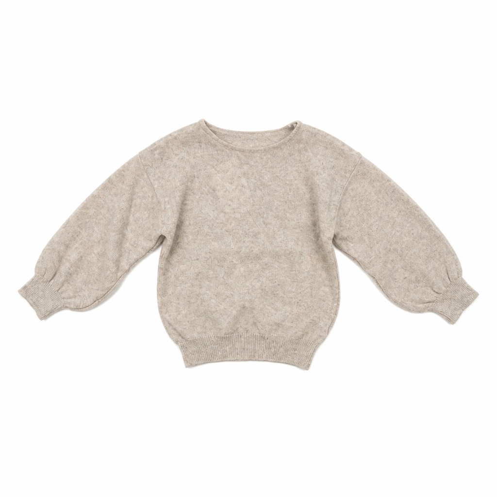 MALVI & CO Pullover Girocollo Lana-Cashmere Beige Autunno-Inverno
