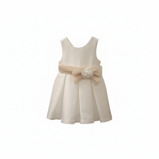 ABEL & LULA Abito Damina Mikado Panna-Sabbia Primavera-Estate