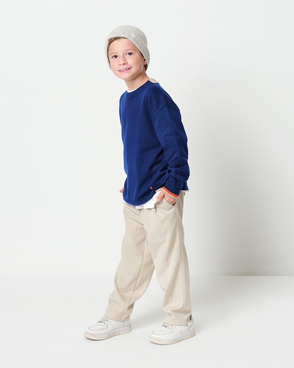 MANUEL RITZ Maglia Girocollo Boy Indaco Autunno-Inverno