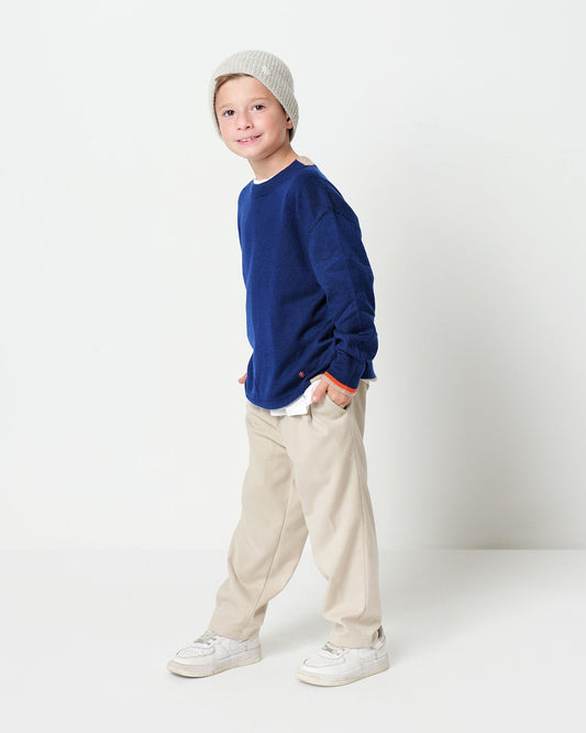 MANUEL RITZ Maglia Girocollo Boy Indaco Autunno-Inverno
