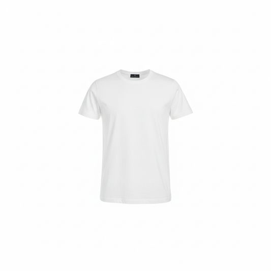 MANUELL & FRANK T-Shirt Cotone Bianco con Logo Ricamato Primavera-Estate