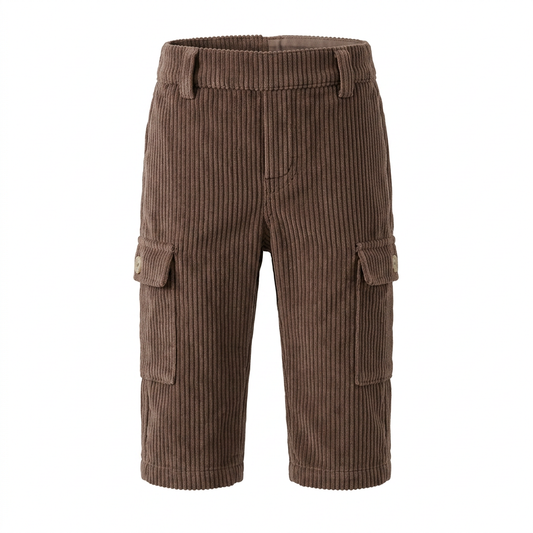 COCCODE' Pantalone Cargo Velluto a Coste Fondente Autunno-Inverno