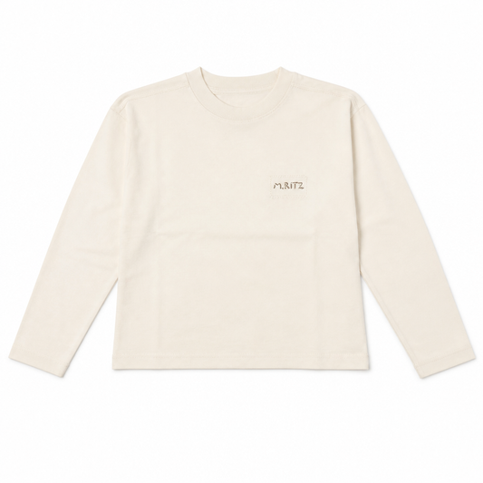 MANUEL RITZ T-Shirt Loose M/L Boy Latte Autunno-Inverno