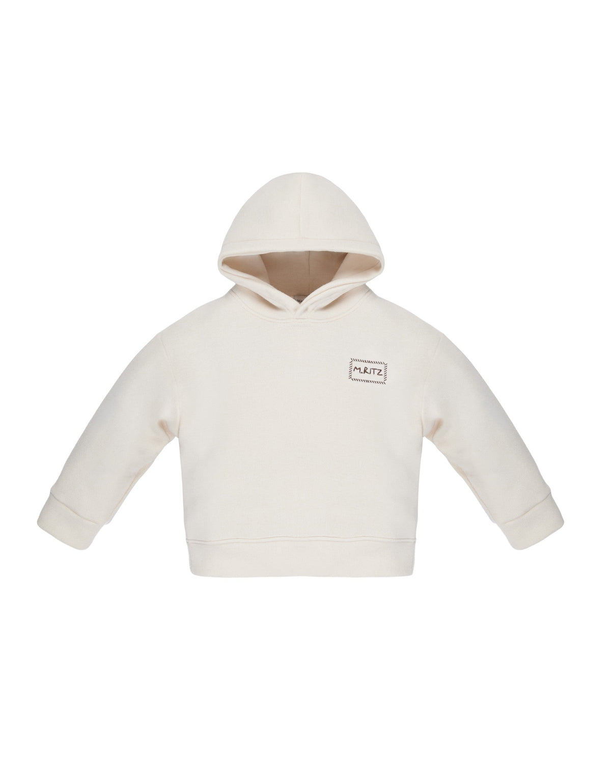 MANUEL RITZ Felpa Cappuccio Loose Boy Latte Autunno-Inverno