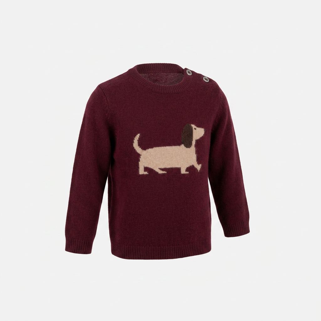 COCCODE' Pullover Tricot Bordeaux-Beige Autunno-Inverno