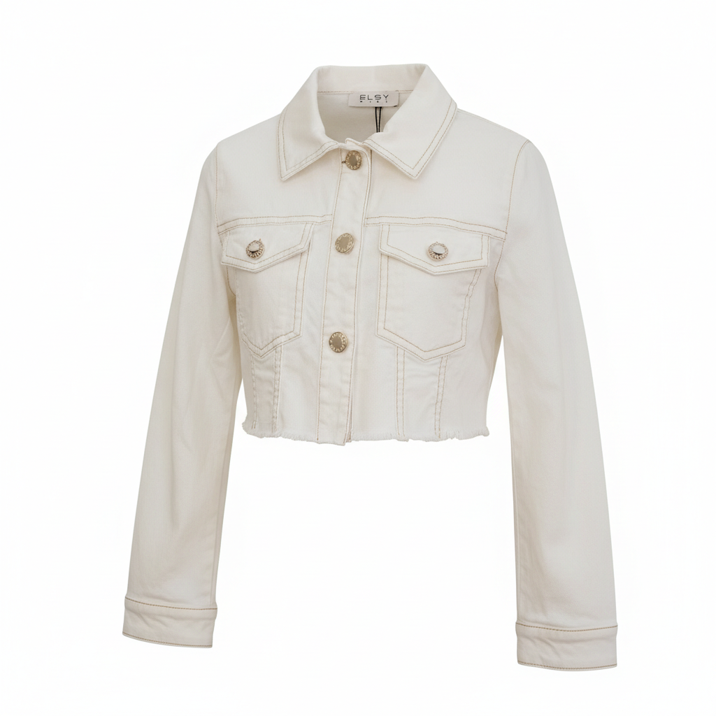 ELSY Girl Giubbino Jeans Colore Yogurt Primavera-Estate