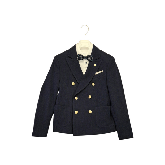 COLORICHIARI Completo Cerimonia 5 Pezzi Blue Navy-Beige + Foulard Primavera-Estate