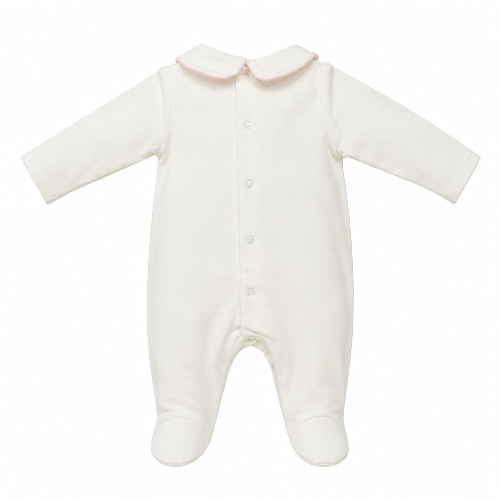LE BEBE' ENFANT Tutina Neonata Panna-Rosa Autunno-Inverno