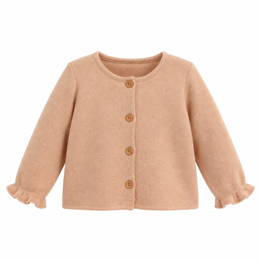 COCCODE' Cardigan Caldo Cotone Rosa Polvere Autunno-Inverno
