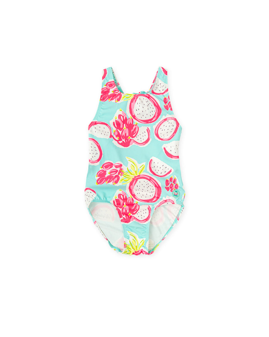 TUTTO PICCOLO Costume Intero Fantasia Pitaya Acquamarina-Fucsia Primavera-Estate