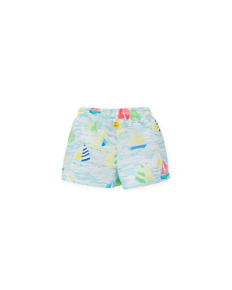 TUTTO PICCOLO Costume Boxer Fantasia Barche a Vela Azzurro Primavera-Estate