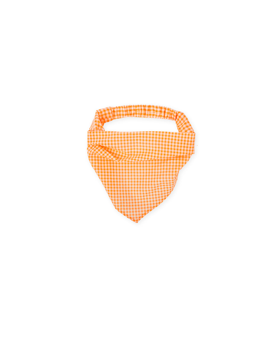 TUTTO PICCOLO Bandana Fantasia Vichy Arancio-Bianco Primavera-Estate