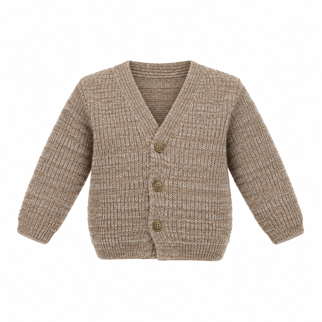 MANUELL & FRANK Cardigan Boy Cammello Panna Autunno-Inverno