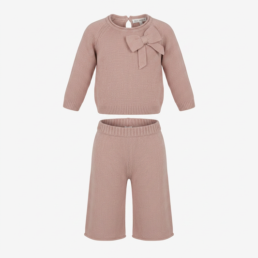 COCCODE' Set 2 Pezzi Pullover + Pantaloni in tricot Rosa Polvere Autunno-Inverno