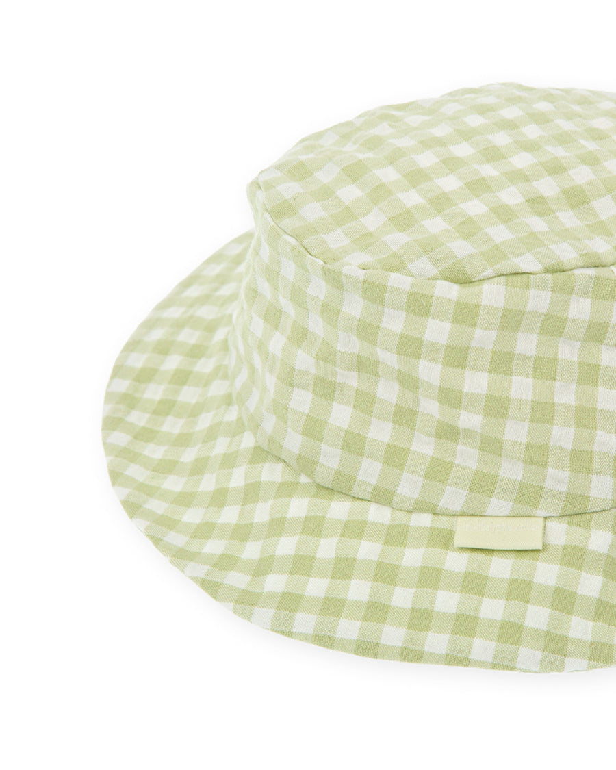 TUTTO PICCOLO Cappellino Baby Fantasia Vichy Verde Lime-Bianco Primavera-Estate