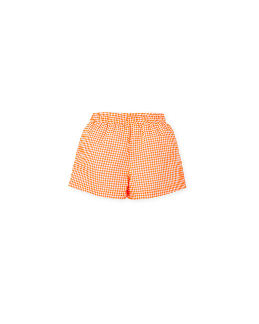 TUTTO PICCOLO Costume Boxer Fantasia Vichy Arancio-Bianco Primavera-Estate