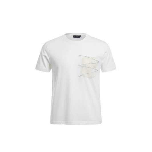 MANUELL & FRANK T-Shirt Boy Cotone Bianco-Cielo Primavera-Estate
