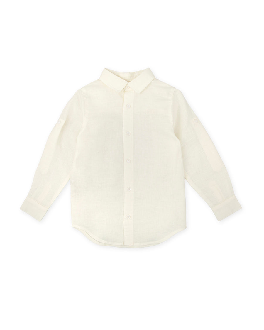 TUTTO PICCOLO Completo Cerimonia 4 Pezzi Giacca+Camicia+Papillon+Pantalone Panna-Sabbia Primavera-Estate