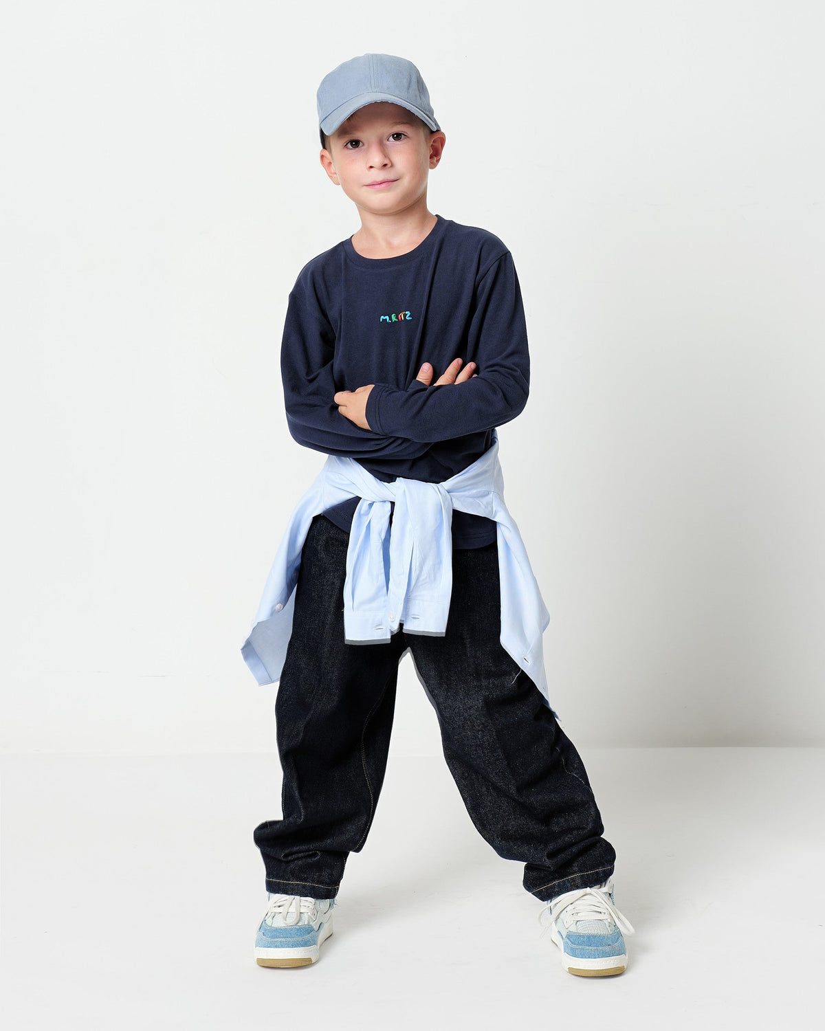 MANUEL RITZ T-Shirt M/L Baby Blu Autunno-Inverno