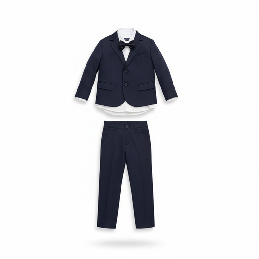 MANUELL & FRANK Completo Boy Cerimonia 4 pezzi Blu Navy Primavera-Estate
