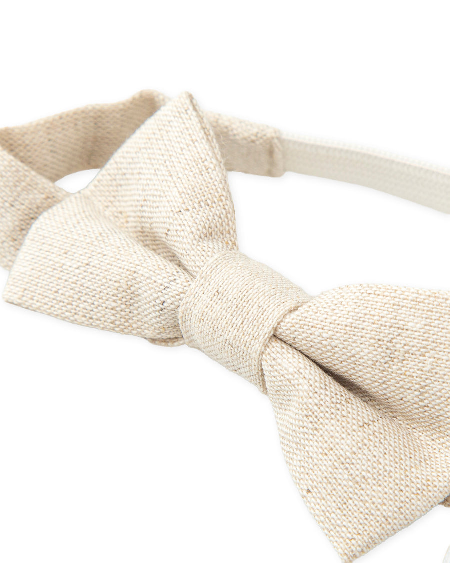 TUTTO PICCOLO Completo Cerimonia 4 Pezzi Giacca+Camicia+Papillon+Pantalone Panna-Sabbia Primavera-Estate