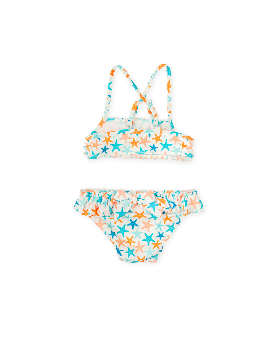 TUTTO PICCOLO Costume Bikini Fantasia Stelle Marine Turchese-Arancio Primavera-Estate